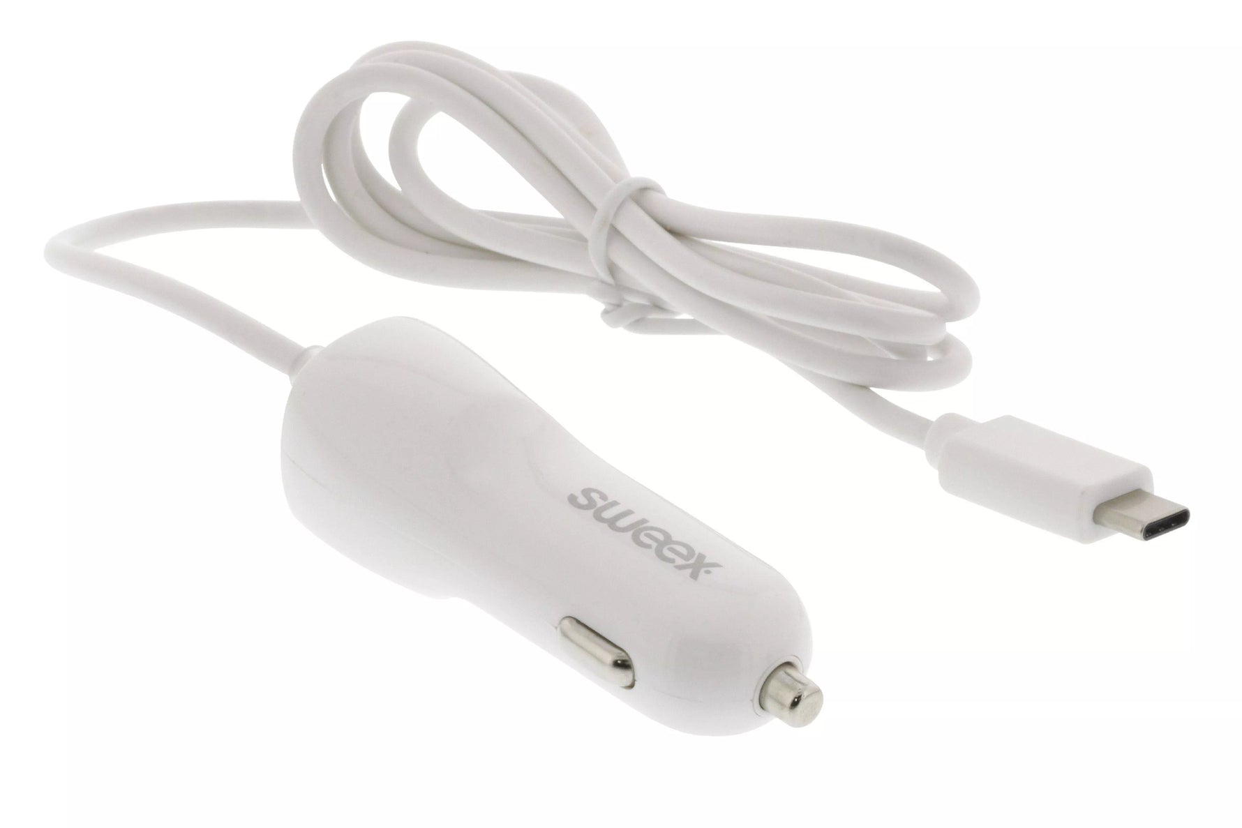 Incarcator auto 12-24V - USB Type C 3A alb Sweex
