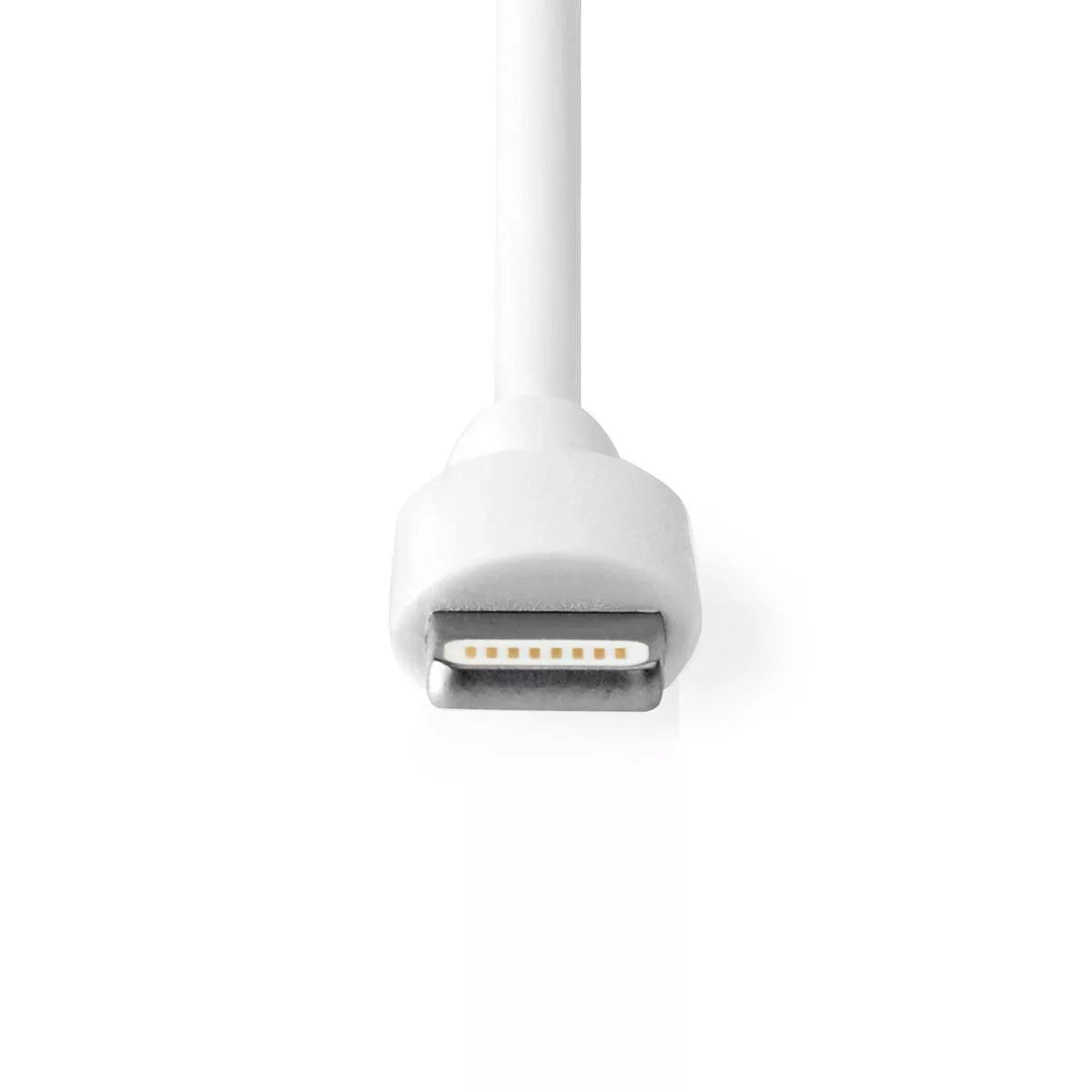 Incarcator auto 12V - Apple Lighting 2.4A certificat MFi alb 1m Nedis