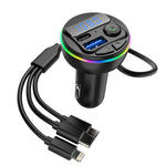 Incarcator Auto cu MP3 Player, Flippy, Port USB Fast Charge QC3.0 si Type C, PD 20W, Bluetooth, 3 Mufe de Incarcare,