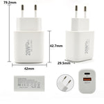 Incarcator Fast Charging pentru Telefon, Flippy, Dual Port USB-A si USB-C cu Cap de Incarcare Standard European, Power