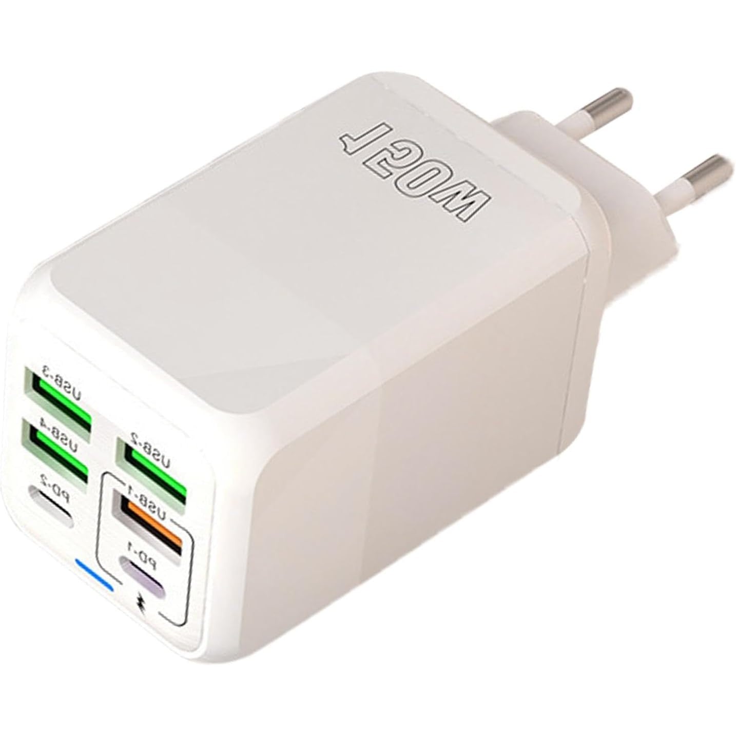 Incarcator Multifunctional, Flippy®, 6 Porturi (2 x PD Type C + 4 USB), 150 W, 5V, 2.4A, Incarcare Rapida, 4.4 x 4.4 x
