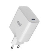Incarcator retea 100-240V - USB-C Well GaN PD 65W 5V/3A 9V/3A 12V/3A 15V/3A 20V/3.25A alb