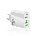 Incarcator Retea, Flippy, 5 Porturi, 65W Fast Charge, 3 x USB, 2 x Type-C, Universal Compatibil iPhone, Huawei,