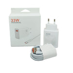 Incarcator Retea Super Charge pentru Telefon, Flippy, 33W Standard UE, Port USB-B cu Cablu TYPE-C de 1m Inclus, Alb