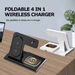 Incarcator Wireless 3 in 1 Fast Charger, Flippy, Compatibil cu Apple iPhone, iWatch, AirPods, New Design, 15W, 16.5 x