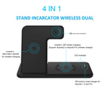 Incarcator Wireless FastCharge Flippy 4 In 1, design pliabil, 15W, Compatibil Apple Watch, Airpods, iPhone, Android,