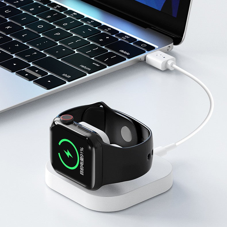 Incarcator Wireless pentru Smart iWatch, Flippy, Compatibil cu Apple iWatch 1/9, Magnetic Charger, Interfata TYPE-C,