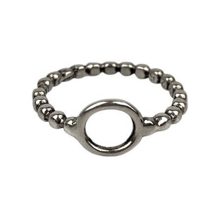 Inel Argint 925 Bobite cu Cerc, M 51