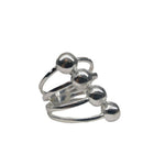 Inel pentru Dama Argint 925, Jolie, Model 4 bile, 6 gr, Marimea 55, 2.5 x 2 cm, Argintiu
