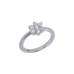 Inel Argint 925 Floare cu Zirconii, Marime 54, 1.77 g