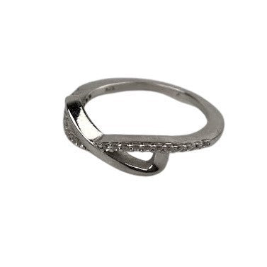 Inel pentru Dama, Jolie, Argint 925, Model Infinit cu Zirconiu, 2.2 g, 2.5 cm x 1.5 cm, Marimea 59, Argintiu