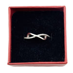 Inel pentru Dama, Jolie, Argint 925, Model Infinit cu Zirconiu, 2.2 g, 2.5 cm x 1.5 cm, Marimea 59, Argintiu