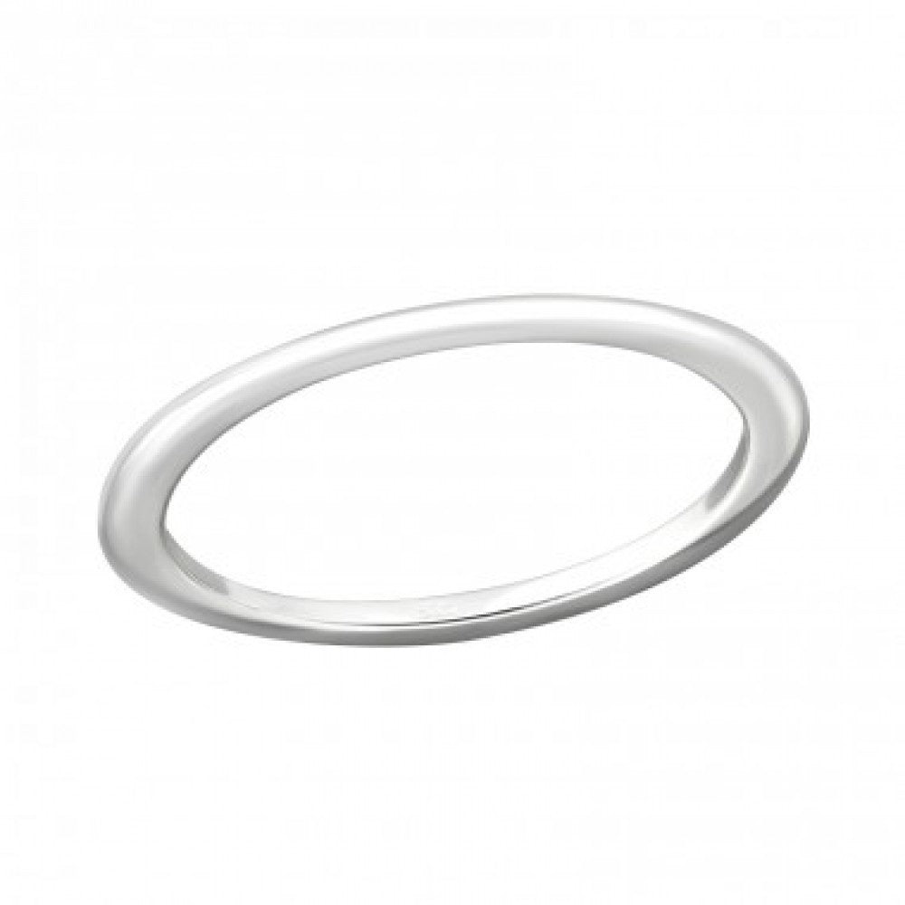 Inel pentru Dama, Jolie, Inel din Argint 925, Tip Verigheta, Marimea 46, 14 mm, Argintiu