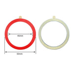 Inel Magnetic incarcare fara fir, montare auto, MagSafe Silicone pentru Apple iPhone 12 / 13 / 14, Rosu