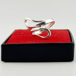 Inel pentru Dama Argint 925, Jolie, Model Sarpe Dublu 5.2 gr, Marimea 57, 2.5 x 2 cm, Argintiu
