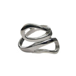 Inel pentru Dama Argint 925, Jolie, Model Sarpe Dublu 5.2 gr, Marimea 60, 2.5 x 2 cm, Argintiu