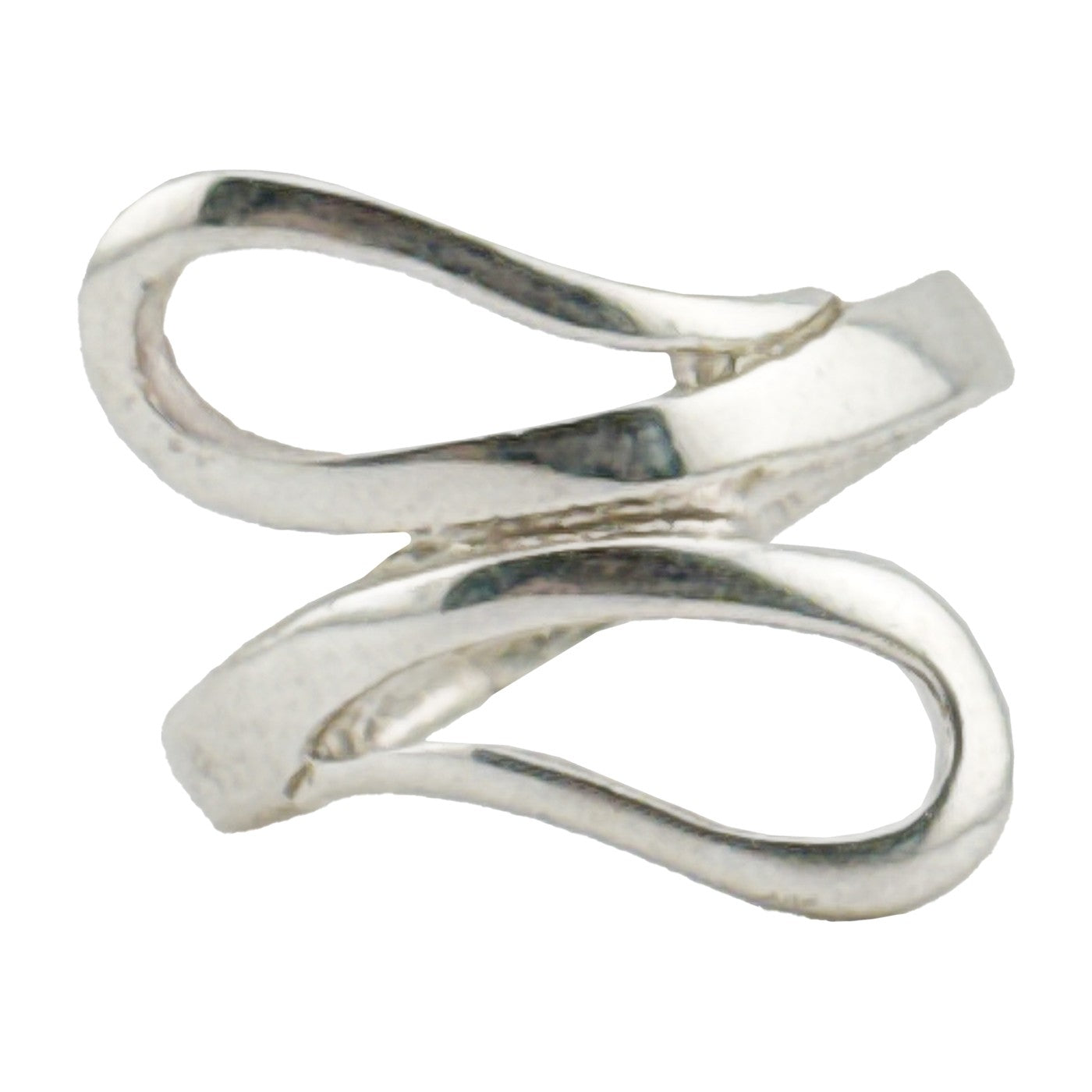 Inel pentru Dama Argint 925, Jolie, Model Sarpe Dublu 5.3 gr, Marimea 55, 2.5 x 2 cm, Argintiu