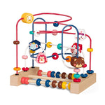 Jucarie din Lemn Montessori, Flippy, Labirint Motricitate cu Abac si Animalute, Rollercoaster pentru Copii, Educativ,
