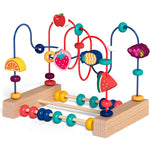 Jucarie din Lemn Montessori, Flippy, Labirint Motricitate cu Abac si Animalute, Rollercoaster pentru Copii, Educativ,
