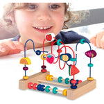 Jucarie din Lemn Montessori, Flippy, Labirint Motricitate cu Abac si Animalute, Rollercoaster pentru Copii, Educativ,
