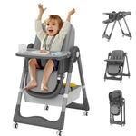 Scaun de Masa pentru Bebelusi si Copii, Flippy, 2 Tavite si Husa Detasabile, Multifuncțional, Stabil, Centura de