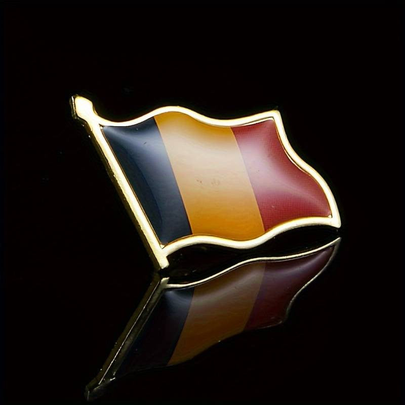 Insigna Steag Tricolor Romania, Flippy, Model Brosa cu Ac de Siguranta, 20x20 mm