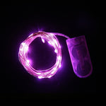 Instalatie Craciun, 1 metru, 10 LED-uri, Roz, cu baterii, fir cupru, liniar, interior/exterior, Flippy