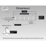 Instalatie Craciun, 10 m, 100 Led-uri ,Liniara, Alb cald, 8 jocuri de lumini, Transformator, Interconectabila,
