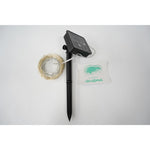 Instalatie Craciun, 10 metri, 100 de LED-uri, alb cald, cu energie solara, fir de cupru, liniar, interior/exterior,