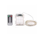 Instalatie de Craciun, Flippy, Decoratiune de Craciun, 100 Beculete LED, cu Baterii si Telecomanda, cu 8 Functii,