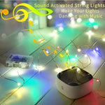 Instalatie Craciun, 10 metri, 100 LED-uri, multicolor RGB, sincronizare muzica, telecomanda 12 de functii, USB, fir