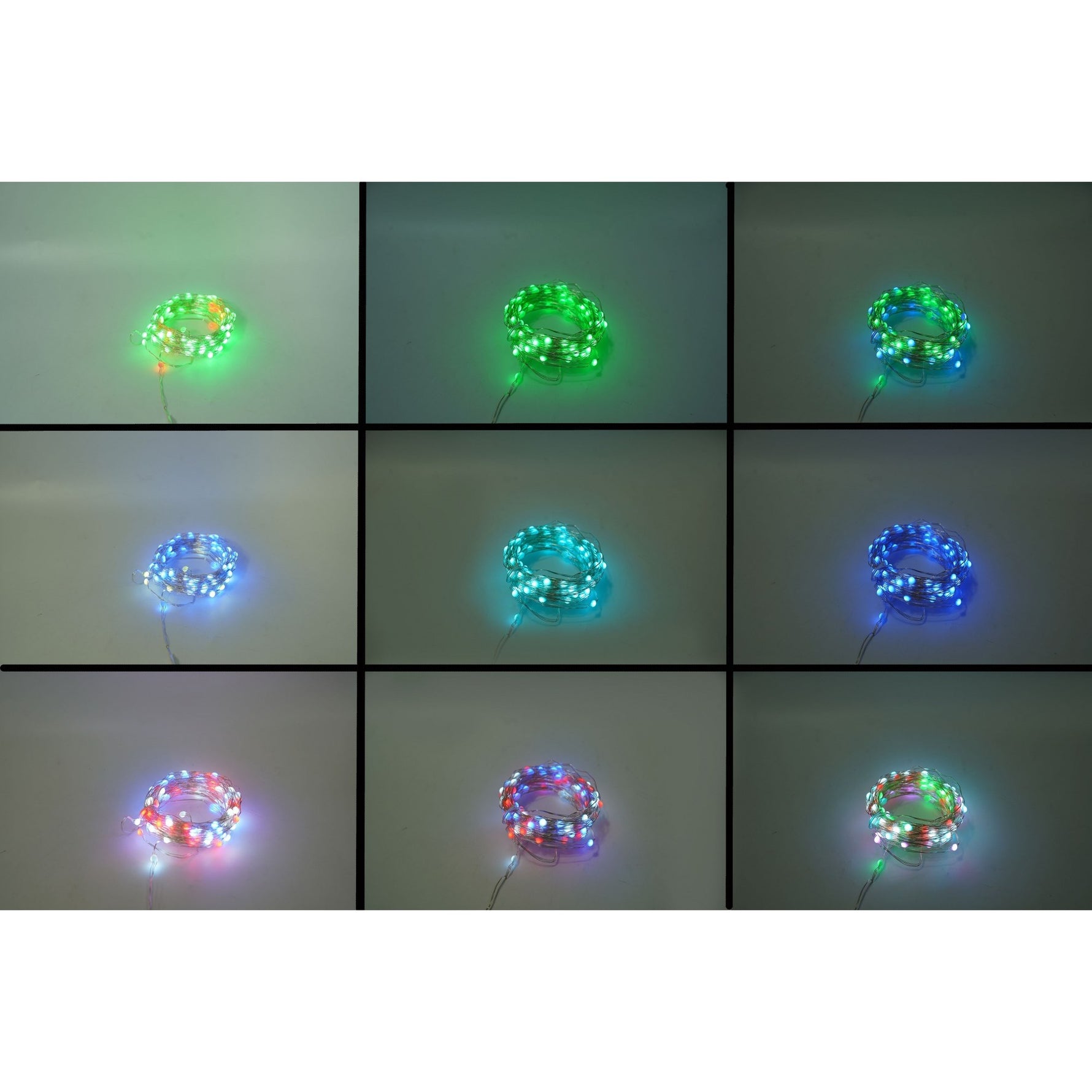 Instalatie Craciun, 10 metri, 100 LED-uri, telecomanda 32 de functii, multicolor RBG, fir cupru, USB, interior, Flippy
