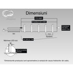 Instalatie Craciun, 115 m, 1150 Led-uri ,Liniara, Albastru, 8 jocuri de lumini, Transformator, Interconectabila,