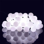 Instalatie Craciun, 12 metri, 100 de LED-uri cu ornament tip Bulb, 8 jocuri de lumini alb rece, cu energie solara,