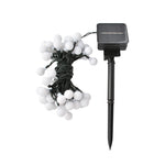 Instalatie Craciun, 12 metri, 100 de LED-uri cu ornament tip Bulb, 8 jocuri de lumini alb rece, cu energie solara,