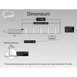 Instalatie Craciun, 15 m, 150 Led-uri ,Liniara, Rosu/Albastru/Rosu/Verde, Flash, Transformator cu telecomanda,