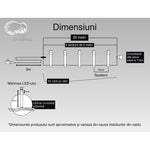 Instalatie Craciun, 20 m, 200 Led-uri ,Liniara, Alb cald, 8 jocuri de lumini, Transformator cu telecomanda,