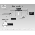 Instalatie Craciun, 20 m, 200 Led-uri ,Liniara, Albastru, 8 jocuri de lumini, Transformator cu telecomanda,