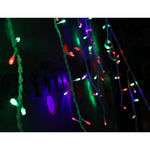 Instalatie Craciun, 20 m, 572 Led-uri ,Franjuri, Rosu / Verde/ Albastru, Flash, Transformator, Interconectabila,