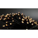 Instalatie Craciun, 20 metri, 200 de LED-uri, alb cald, cu energie solara, fir de cupru, liniar, interior/exterior,