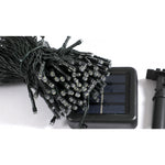 Instalatie Craciun, 20 metri, 200 de LED-uri, Alb Rece, cu energie solara, fir de cupru, liniar, interior/exterior,