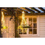 Instalatie Craciun, 200 LED-uri, 22 metri, pentru exterior cu incarcare solara si telecomanda, alb cald, Flippy
