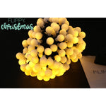 Instalatie Craciun, 22 metri, 200 de LED-uri cu ornament tip Bulb, 8 jocuri de lumini alb cald, cu energie solara,