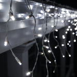 Instalatie Craciun, 23 m, 668 Led-uri ,Franjuri, Alb rece, Flash, Transformator cu telecomanda, Interconectabila,