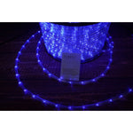 Instalatie Craciun, 28 m, 672 Led-uri, Furtun Luminos, Albastru, Transformator, 8 jocuri de lumini, Sectionabila, 220