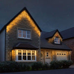 Instalatie Craciun, 3 m, 96 Led-uri ,Franjuri, Alb cald, Flash, Transformator cu telecomanda, Interconectabila,