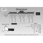 Instalatie Craciun, 30 m, 858 Led-uri ,Franjuri, Rosu / Verde/ Albastru, Flash, Transformator cu telecomanda,