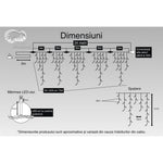 Instalatie Craciun, 30 m, 858 Led-uri ,Franjuri, Rosu / Verde/ Albastru, Flash, Transformator, Interconectabila,