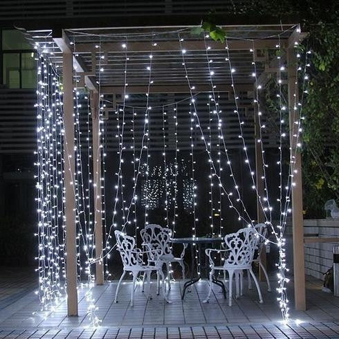 Instalatie Craciun Tip Turturi, 35 m, IP44, 1001 Led-uri, Alb rece, 8 jocuri de lumini, Telecomanda inclusa,