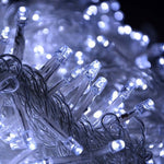 Instalatie Craciun, 40 m, 1144 Led-uri ,Franjuri, Alb rece, 8 jocuri de lumini, Transformator cu telecomanda,